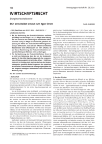 Dokument BGH entscheidet erneut zum Xgen Strom