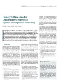 Dokument Family Offices in der Unternehmenspraxis