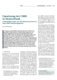 Dokument Umsetzung der CSRD in Deutschland