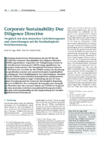 Dokument Corporate Sustainability Due Diligence Directive