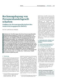 Dokument Rechnungslegung von Personenhandelsgesellschaften
