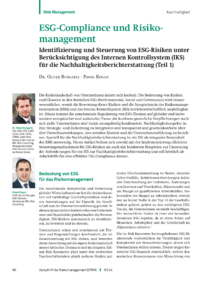Dokument ESG-Compliance und Risikomanagement