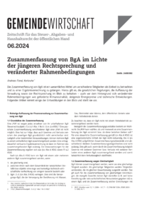 Dokument Zusammenfassung von BgA im Lichte der jüngeren Rechtsprechung und veränderter Rahmenbedingungen