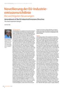 Dokument Novellierung der EU-Industrieemissionsrichtlinie