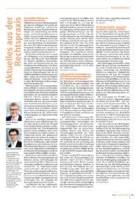 Dokument Aktuelles aus der Rechtspraxis