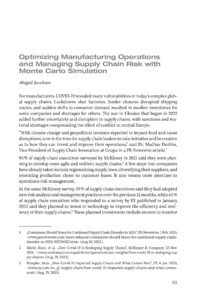 Dokument Optimizing Manufacturing Operations and Managing Supply Chain Risk with Monte Carlo Simulation 