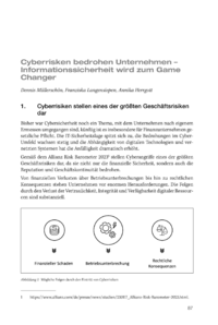 Dokument Cyberrisken bedrohen Unternehmen – Informationssicherheit wird zum Game Changer 