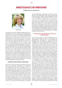 Dokument Arbeitsschutz im Profisport