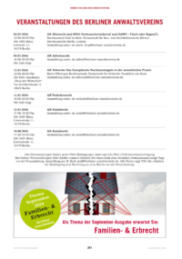 Dokument Veranstaltungen des Berliner Anwaltsvereins