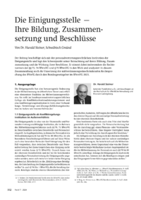 Dokument Die Einigungsstelle – Ihre Bildung, Zusammensetzung und Beschlüsse