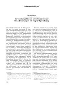 Dokument Vorbereitungsklassen ohne Vorbereitung? Hohe Erwartungen mit fragw&uuml;rdigem Ertrag