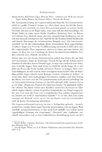 Dokument Martin Endres, Ralf Simon (Hg.): ‚Wort für Wort‘ – Lektüren zum Werk von Oswald Egger, Berlin, Boston: De Gruyter 2021 (= Theorie der Prosa)