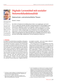 Dokument Digitale Lernmittel mit sozialer Netzwerkfunktionalität