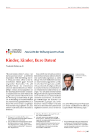 Dokument Kinder, Kinder, Eure Daten!