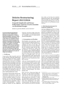 Dokument Deloitte Restructuring Report 2023/2024