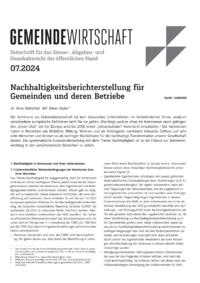 Dokument Nachhaltigkeitsberichterstellung für Gemeinden und deren Betriebe