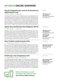 Dokument Aktuelle Online-Seminare