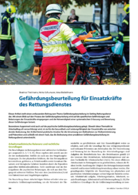 Dokument Gefährdungsbeurteilung für Einsatzkräfte des Rettungsdienstes