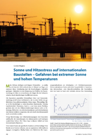 Dokument Sonne und Hitzestress auf internationalen Baustellen – Gefahren bei extremer Sonne und hohen Temperaturen