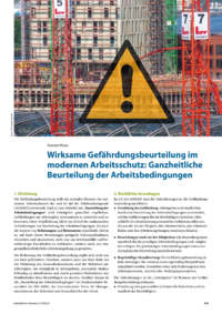 Dokument Wirksame Gefährdungsbeurteilung im modernen Arbeitsschutz: Ganzheitliche Beurteilung der Arbeitsbedingungen