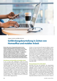 Dokument Gefährdungsbeurteilung in Zeiten von Homeoffice und mobiler Arbeit