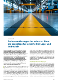 Dokument Bodenmarkierungen: Im wahrsten Sinne die Grundlage für Sicherheit im Lager und im Betrieb