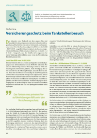 Dokument Versicherungsschutz beim Tankstellenbesuch