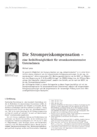 Dokument Die Strompreiskompensation