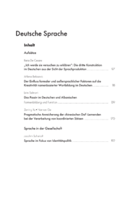 Dokument Inhaltsverzeichnis