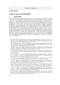 Dokument Sprache im Fokus von Identitätspolitik