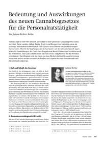 Dokument Bedeutung und Auswirkungen des neuen Cannabisgesetzes für die Personalratstätigkeit