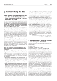 Dokument Rechtsprechung des BSG