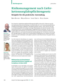 Dokument Risikomanagement nach Lieferkettensorgfaltspflichtengesetz
