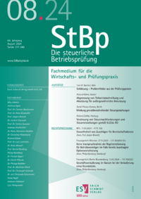 Dokument Die steuerliche Betriebsprüfung Ausgabe 08 2024