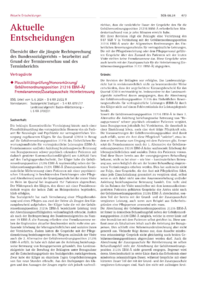 Dokument Aktuelle Entscheidungen