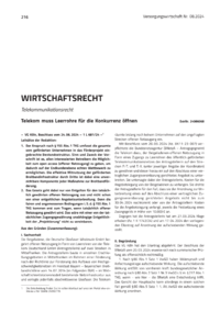 Dokument Telekom muss Leerrohre für die Konkurrenz öffnen