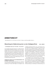Dokument Missachtung der Kleiderordnung kann zu einer Kündigung führen
