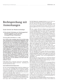 Dokument Hinreichende Verbindung von Erziehungszeiten/Versicherungszeiten im für die Rente leistungspflichtigen Mitgliedstaat