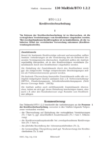 Dokument BTO 1.2.2 Kreditweiterbearbeitung