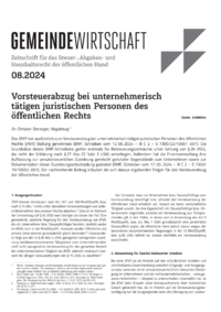 Dokument Vorsteuerabzug bei unternehmerisch tätigen juristischen Personen des öffentlichen Rechts