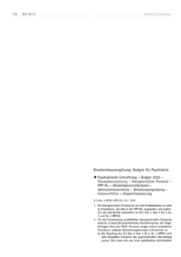 Dokument Psychiatrische Einrichtung – Budget 2020 – Personalausstattung – therapeutisches Personal – PPP-RL – Mindestpersonalbestand – Adoleszentenzentrum – Belastungserprobung – Corona-Hilfen – Doppelfinanzierung