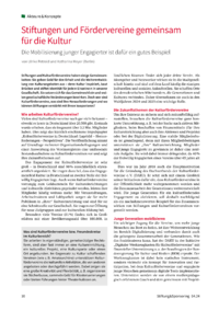 Dokument Stiftungen und Fördervereine gemeinsam für die Kultur