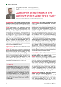 Dokument „Weniger ein Schaufenster als eine Werkstatt und ein Labor für die Musik“
