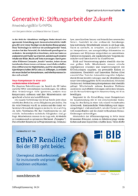 Dokument Generative KI: Stiftungsarbeit der Zukunft