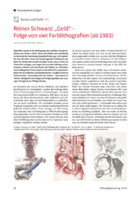 Dokument Reiner Schwarz: „Geld“ – Folge von vier Farblithografien (ab 1983)
