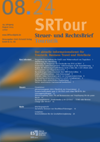 Dokument Steuer- und RechtsBrief Touristik Ausgabe 08 2024