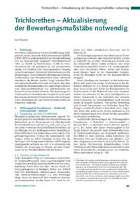 Dokument Trichlorethen – Aktualisierung der Bewertungsmaßstäbe notwendig