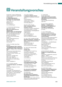 Dokument Veranstaltungsvorschau