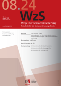 Dokument WzS Wege zur Sozialversicherung Ausgabe 08 2024