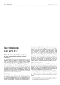 Dokument Nachrichten aus der EU